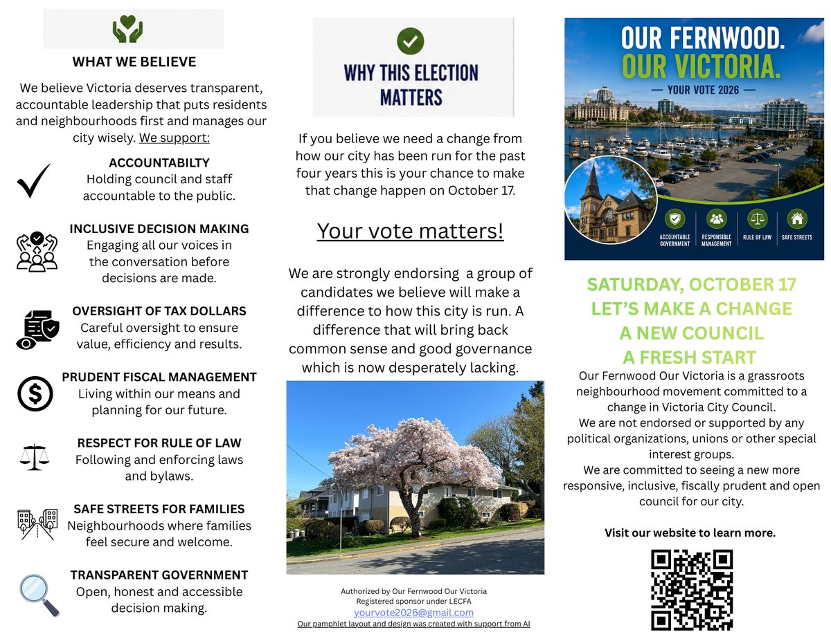 Preview of the Our Fernwood Our Victoria digital election pamphlet
